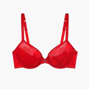 SAVAGE X FENTY’S Lovestruck Lace Half Cup Valentine’s Day Themed Bra